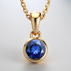 gogold-pendant-with-sapphire-minimalism-style-64k