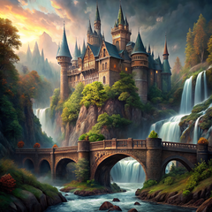 a-castle-in-the-woods-with-a-waterfall-and-a-bridg